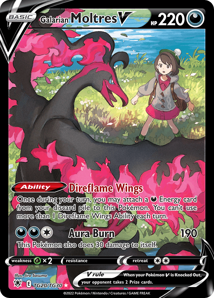 Galarian Moltres V — Astral Radiance Trainer Gallery #TG20