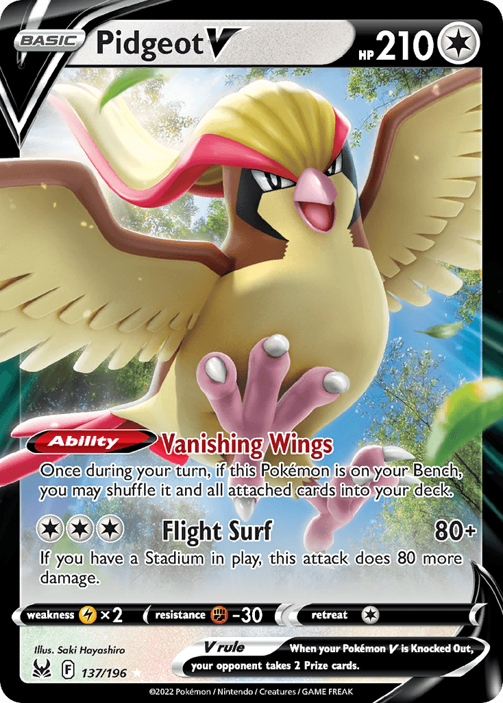 Pidgeot V — Lost Origin #137