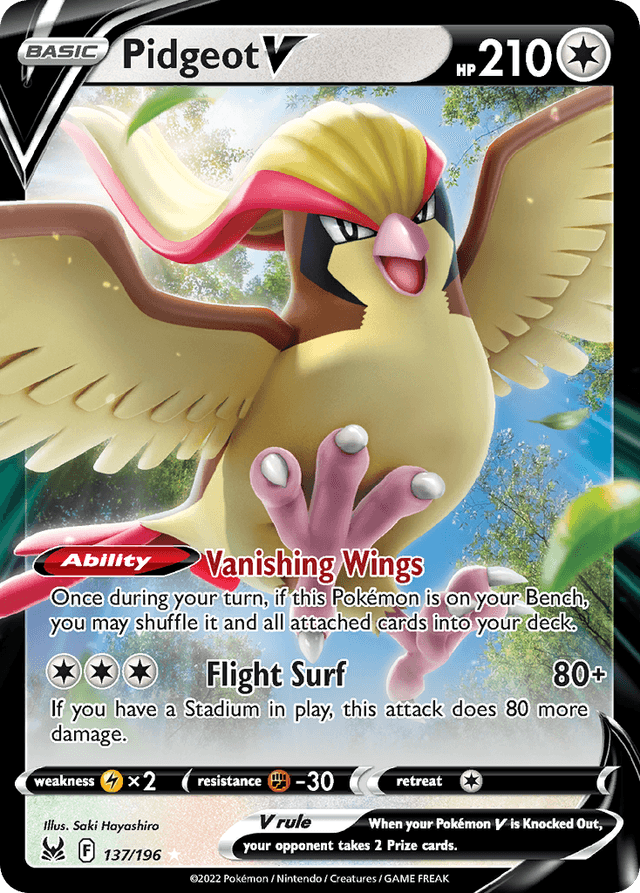 Pidgeot V — Lost Origin #137