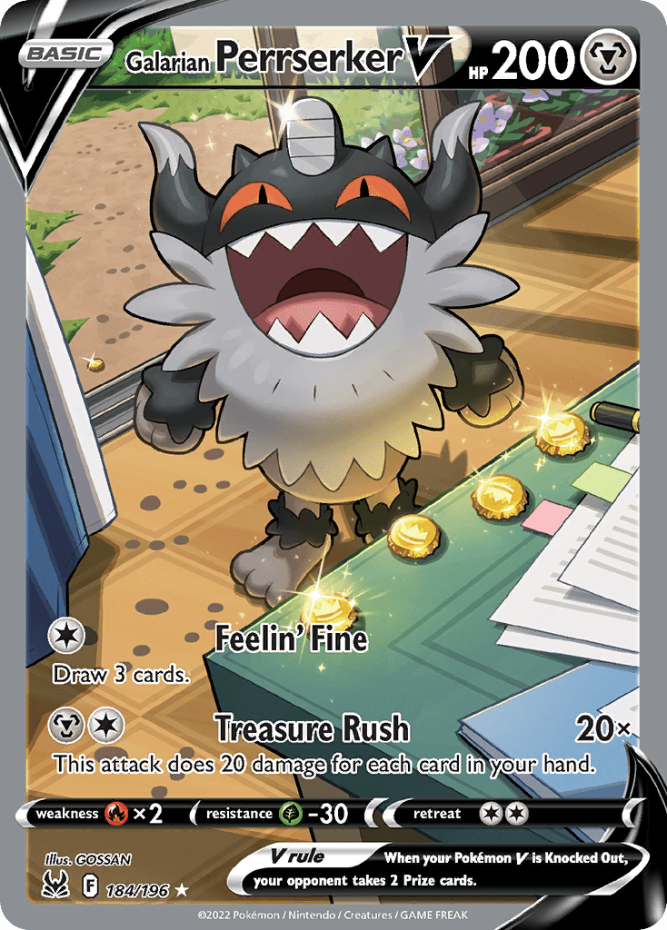 Galarian Perrserker V — Lost Origin #184