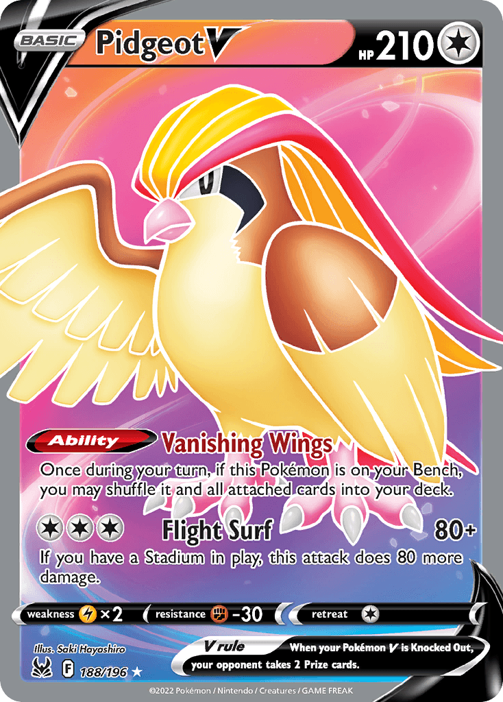Pidgeot V — Lost Origin #188