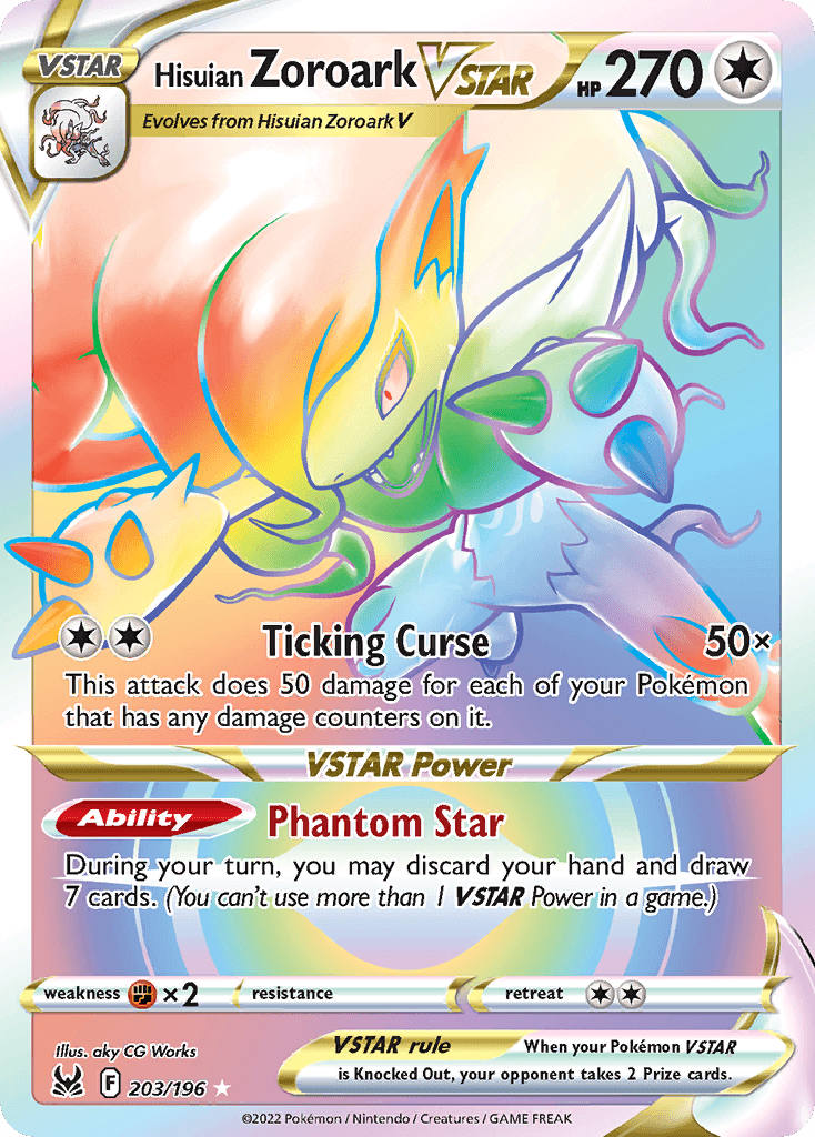 Hisuian Zoroark VSTAR — Lost Origin #203