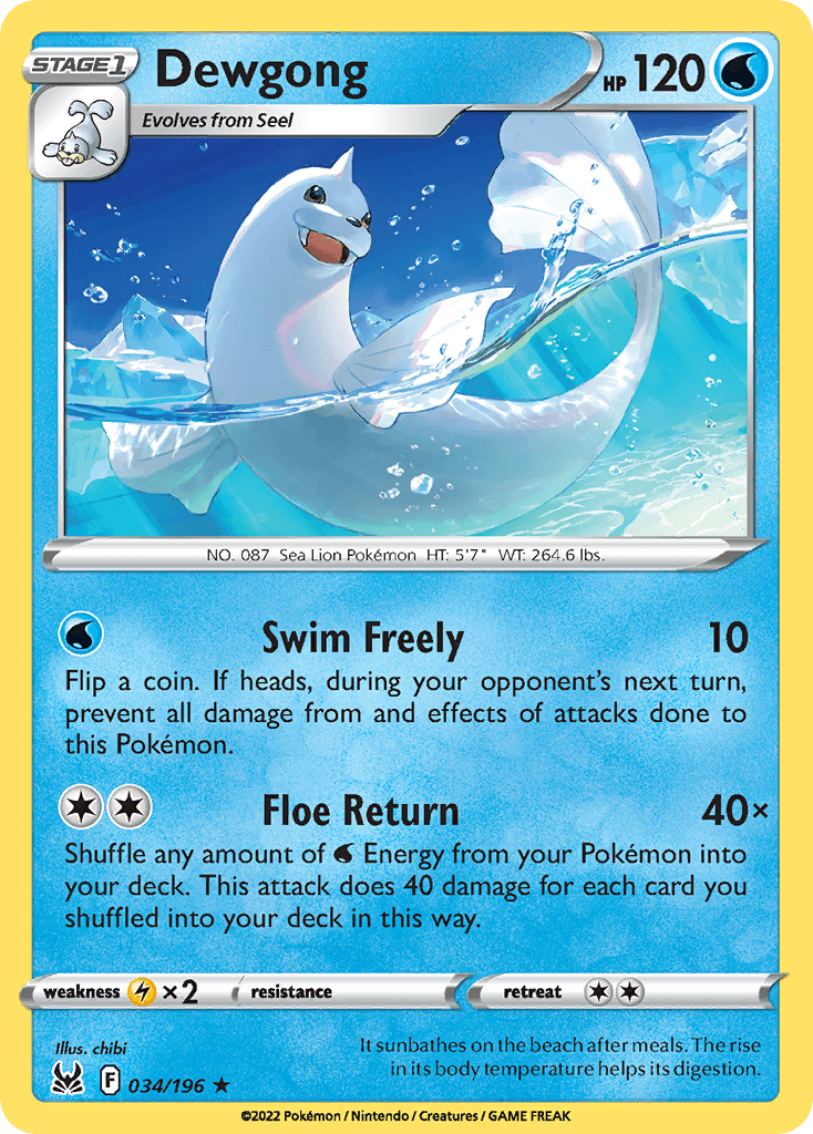 Dewgong — Lost Origin #34