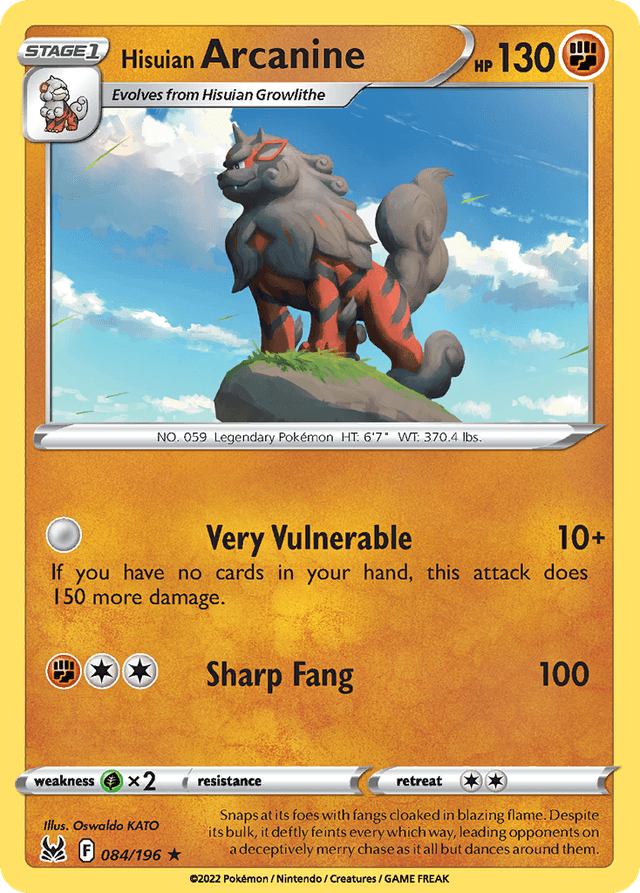 Hisuian Arcanine — Lost Origin #84