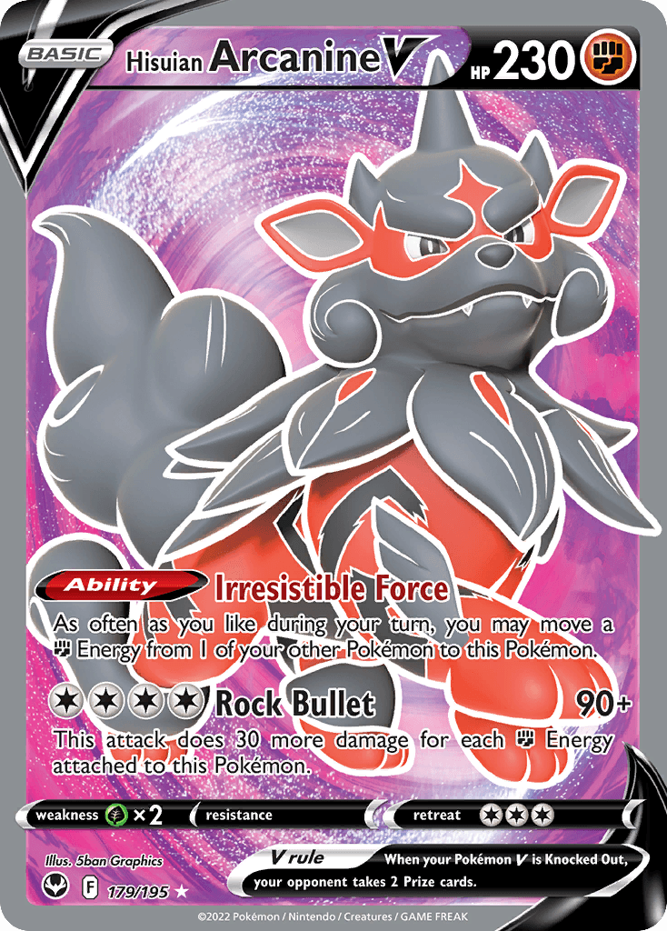Hisuian Arcanine V — Silver Tempest #179