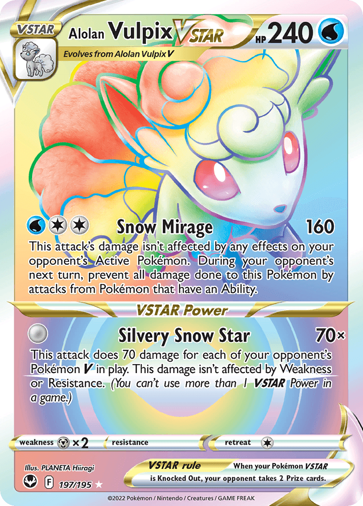 Alolan Vulpix VSTAR — Silver Tempest #197