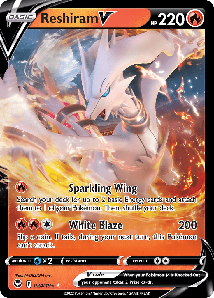 Reshiram V — Silver Tempest #24
