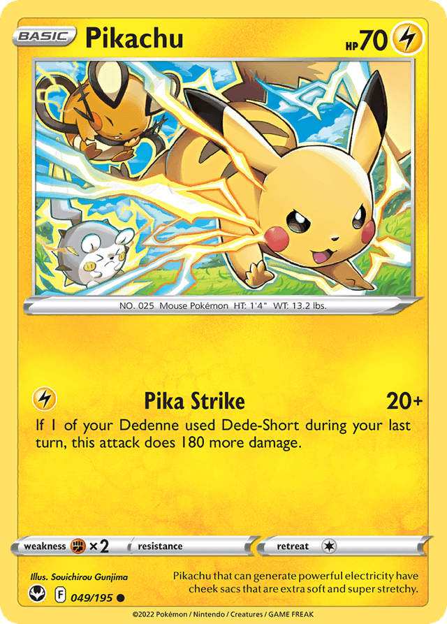 Pikachu — Silver Tempest #49