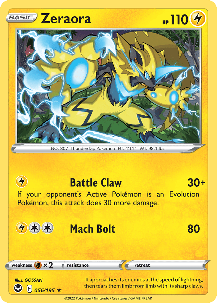 Zeraora — Silver Tempest #56