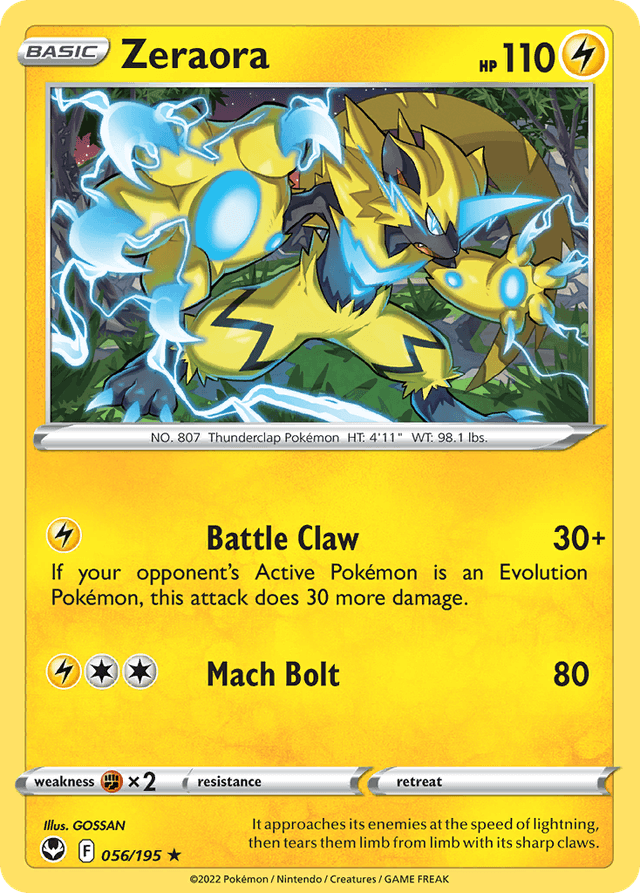 Zeraora — Silver Tempest #56