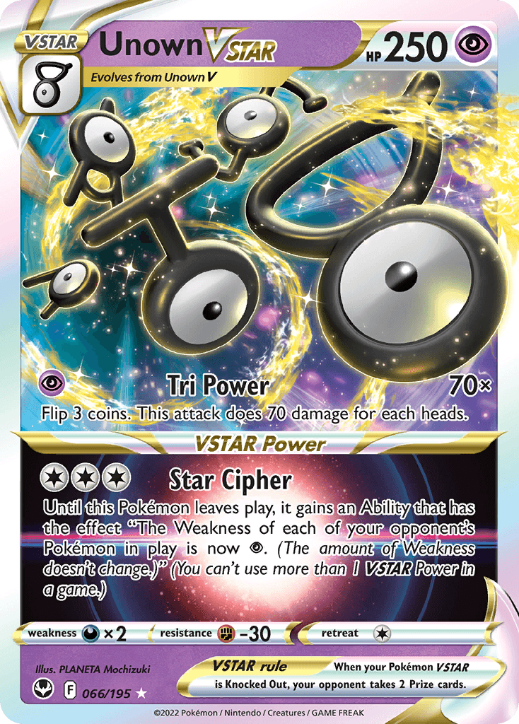 Unown VSTAR — Silver Tempest #66