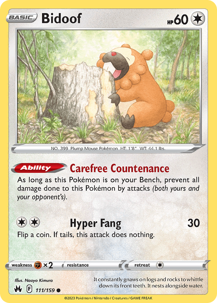 Bidoof — Crown Zenith #111