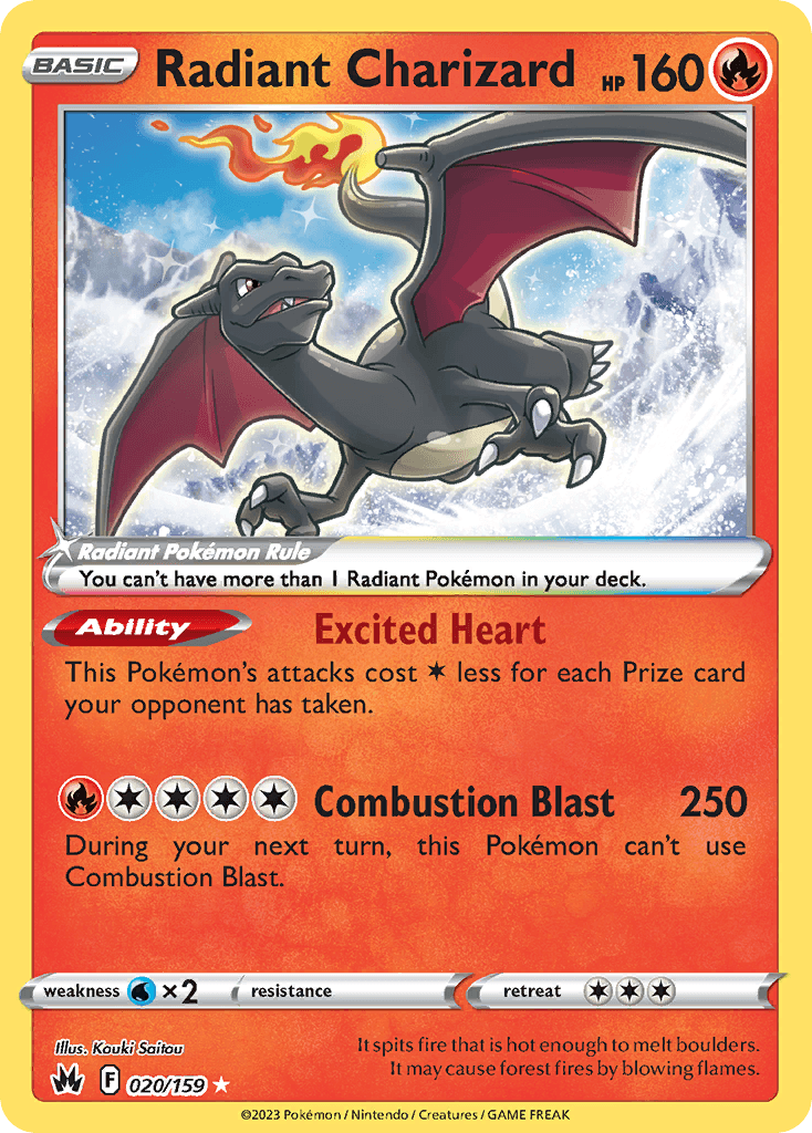 Radiant Charizard — Crown Zenith #20