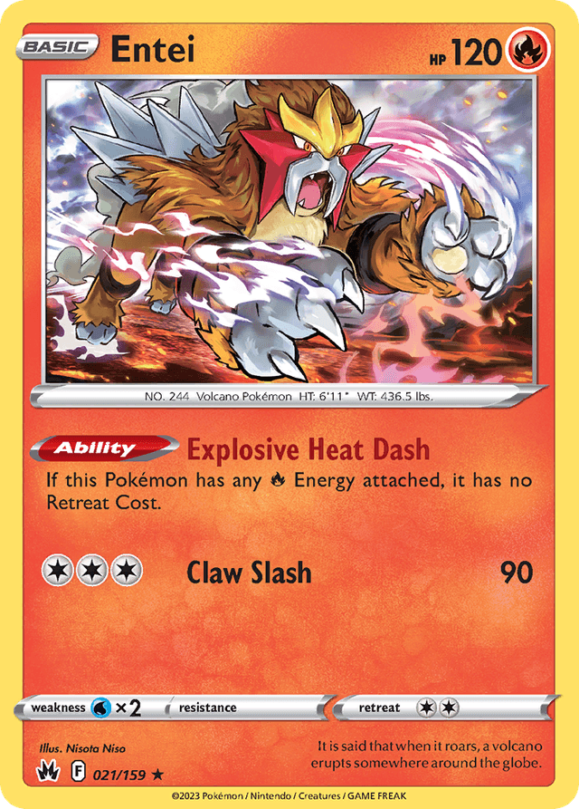 Entei — Crown Zenith #21