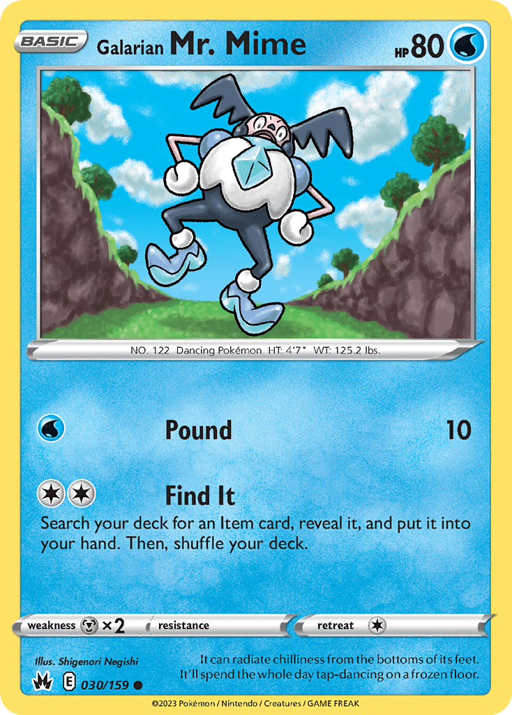Galarian Mr. Mime — Crown Zenith #30