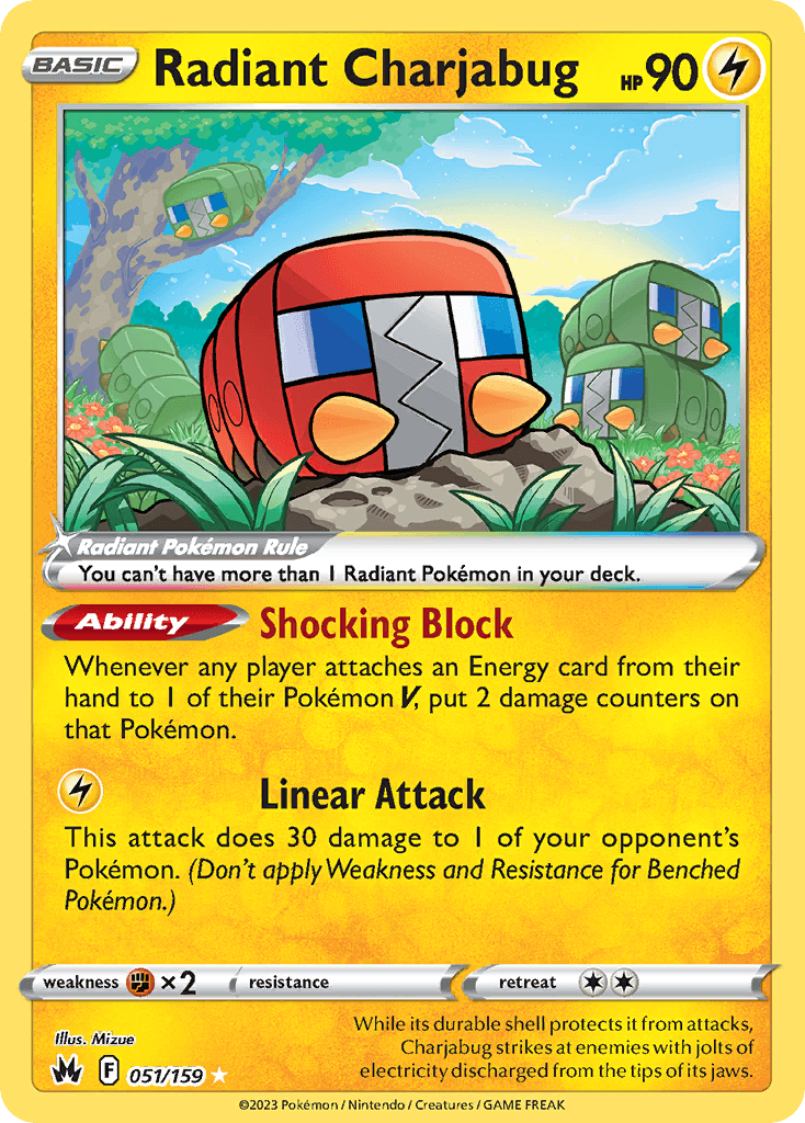 Radiant Charjabug — Crown Zenith #51