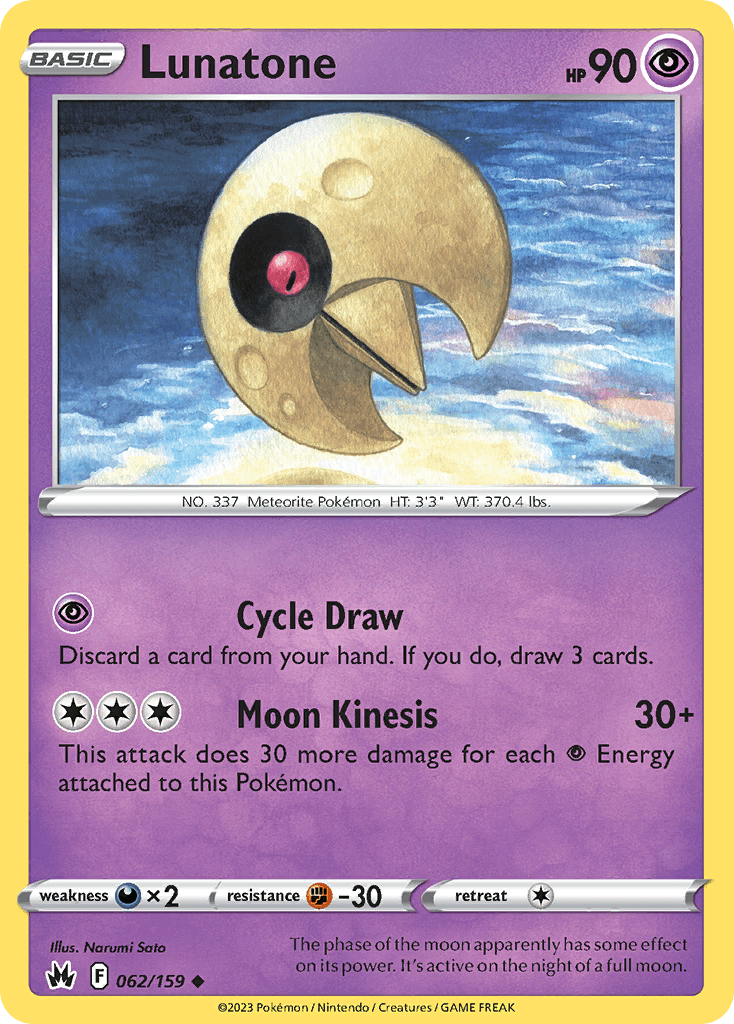 Lunatone — Crown Zenith #62