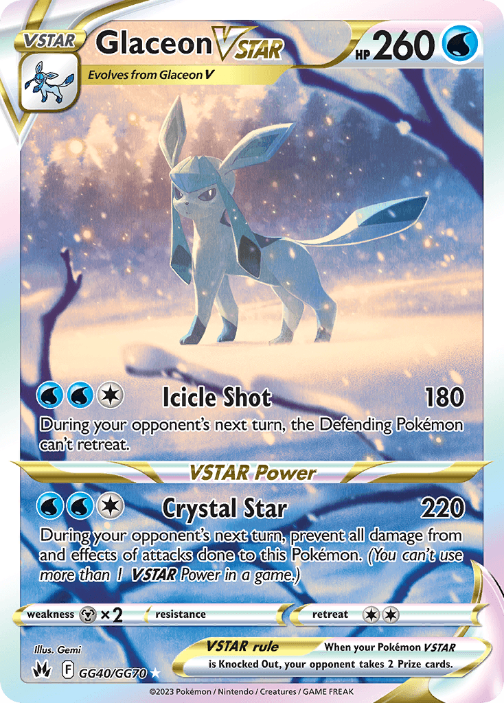 Glaceon VSTAR — Crown Zenith Galarian Gallery #GG40