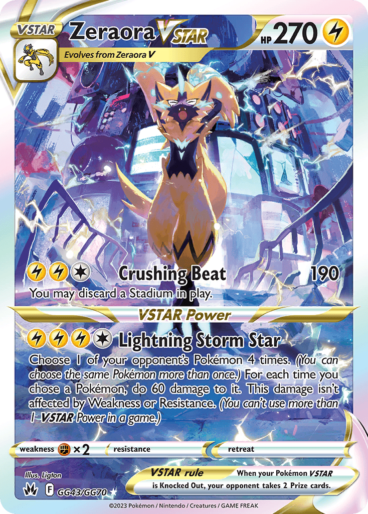 Zeraora VSTAR — Crown Zenith Galarian Gallery #GG43