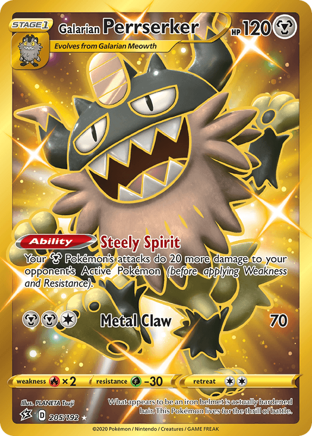 Galarian Perrserker — Rebel Clash #205