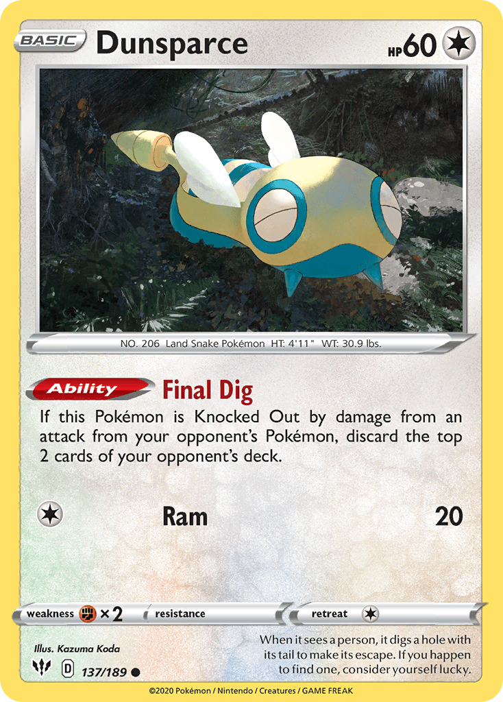 Dunsparce — Darkness Ablaze #137