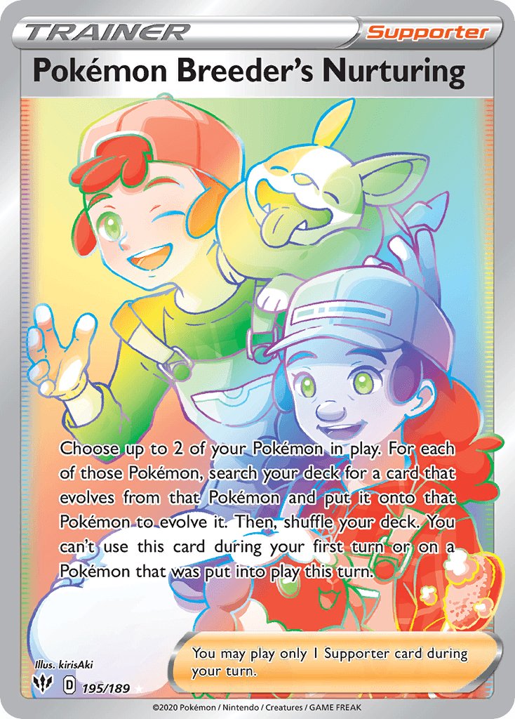Pokémon Breeder's Nurturing — Darkness Ablaze #195