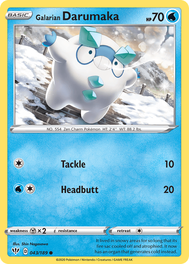 Galarian Darumaka — Darkness Ablaze #43
