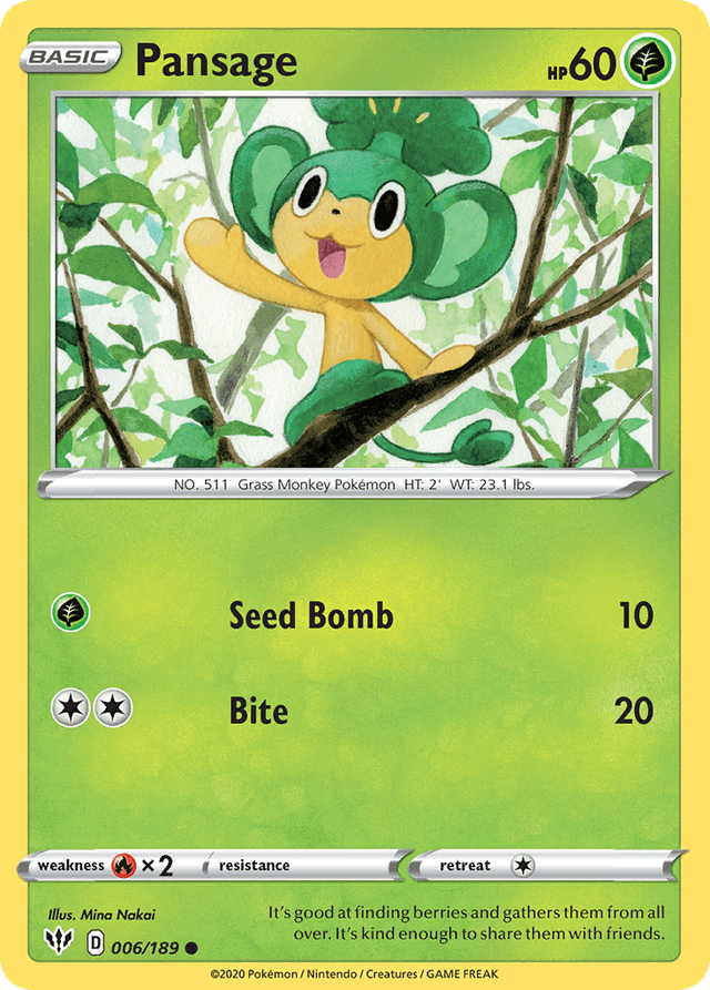 Pansage — Darkness Ablaze #6