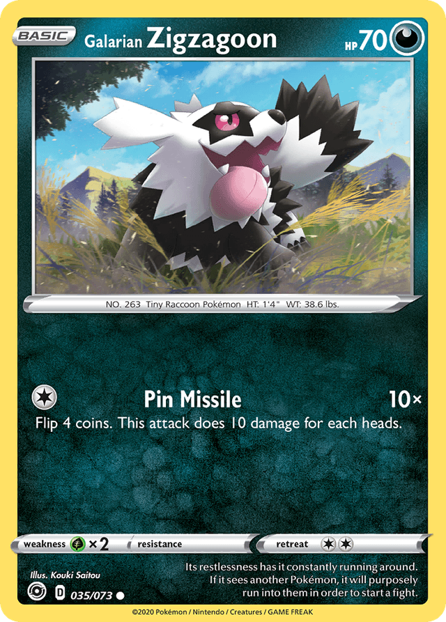 Galarian Zigzagoon — Champion's Path #35