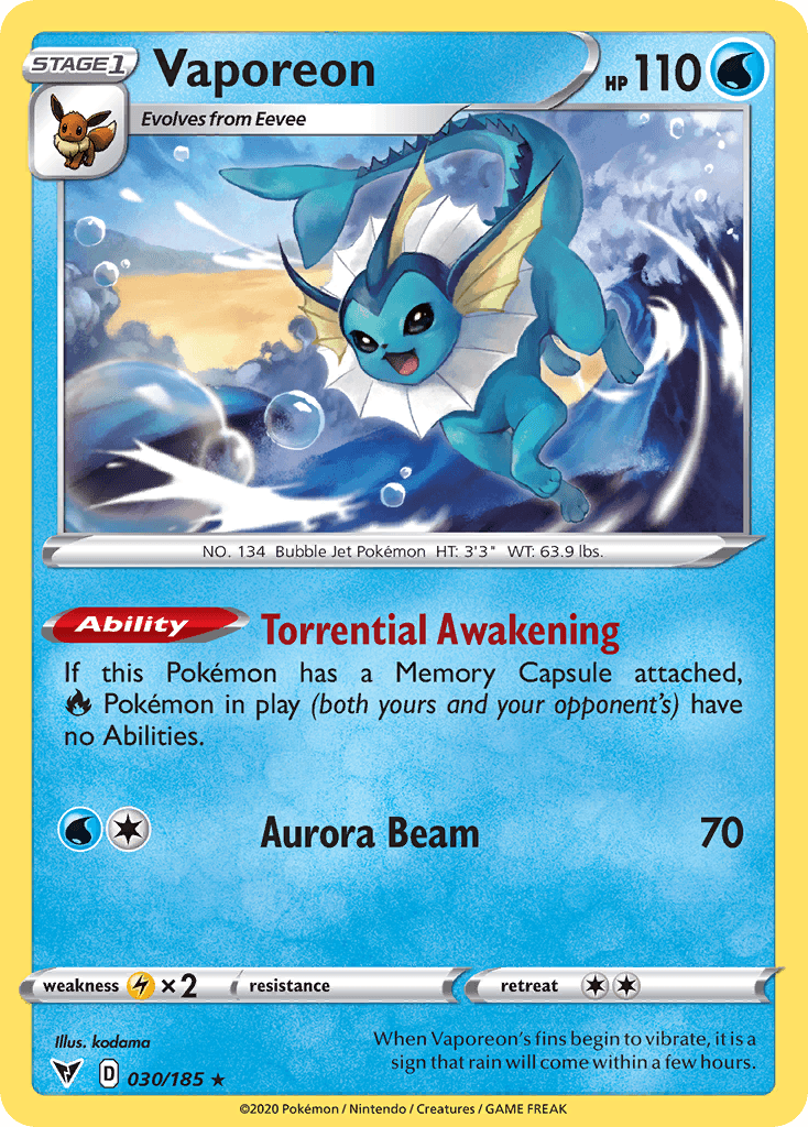 Vaporeon — Vivid Voltage #30