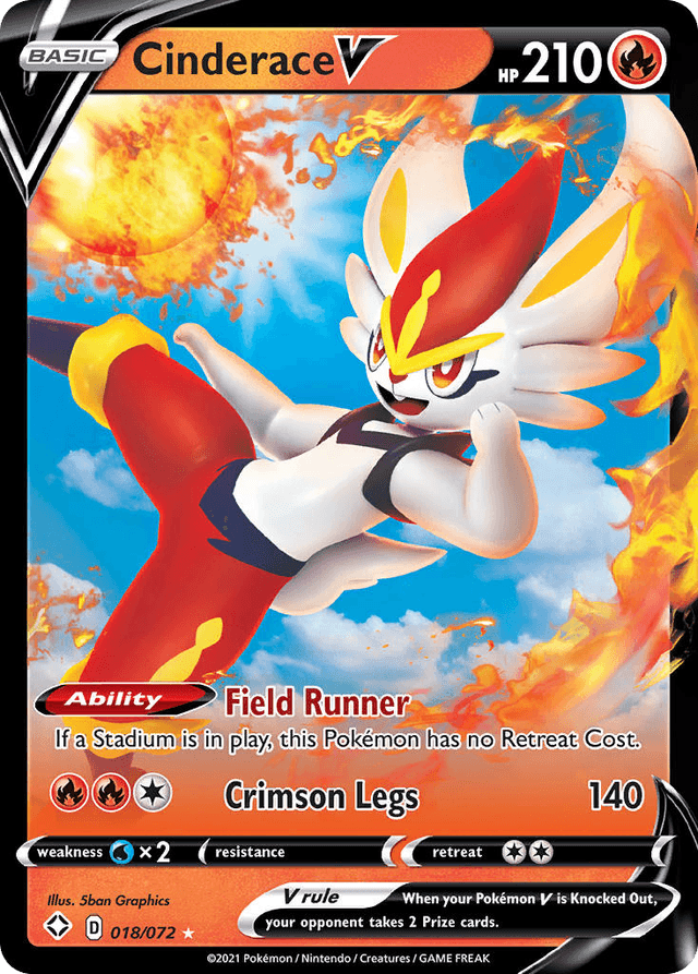 Cinderace V — Shining Fates #18
