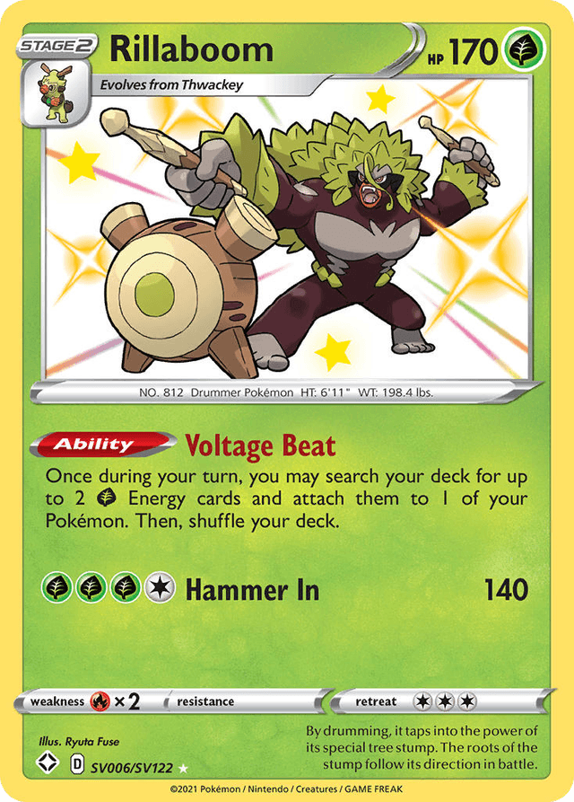 Rillaboom — Shining Fates Shiny Vault #SV006