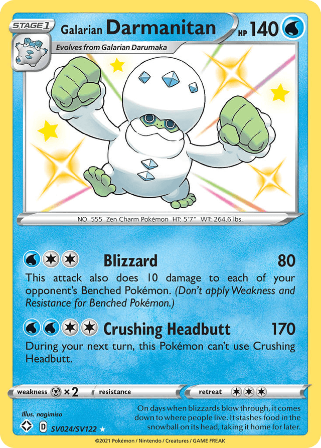 Galarian Darmanitan — Shining Fates Shiny Vault #SV024