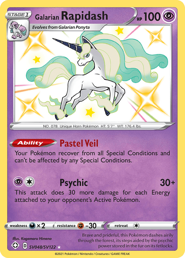 Galarian Rapidash — Shining Fates Shiny Vault #SV048