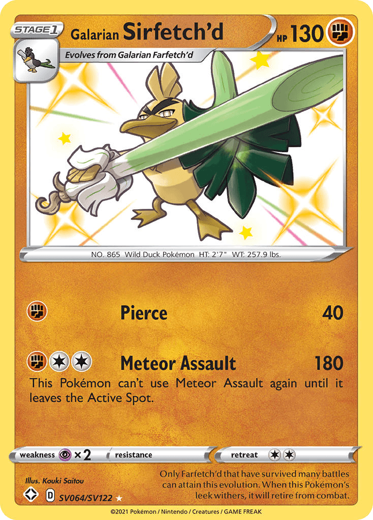 Galarian Sirfetch'd — Shining Fates Shiny Vault #SV064