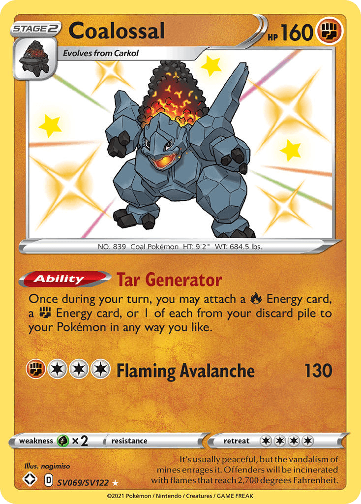 Coalossal — Shining Fates Shiny Vault #SV069