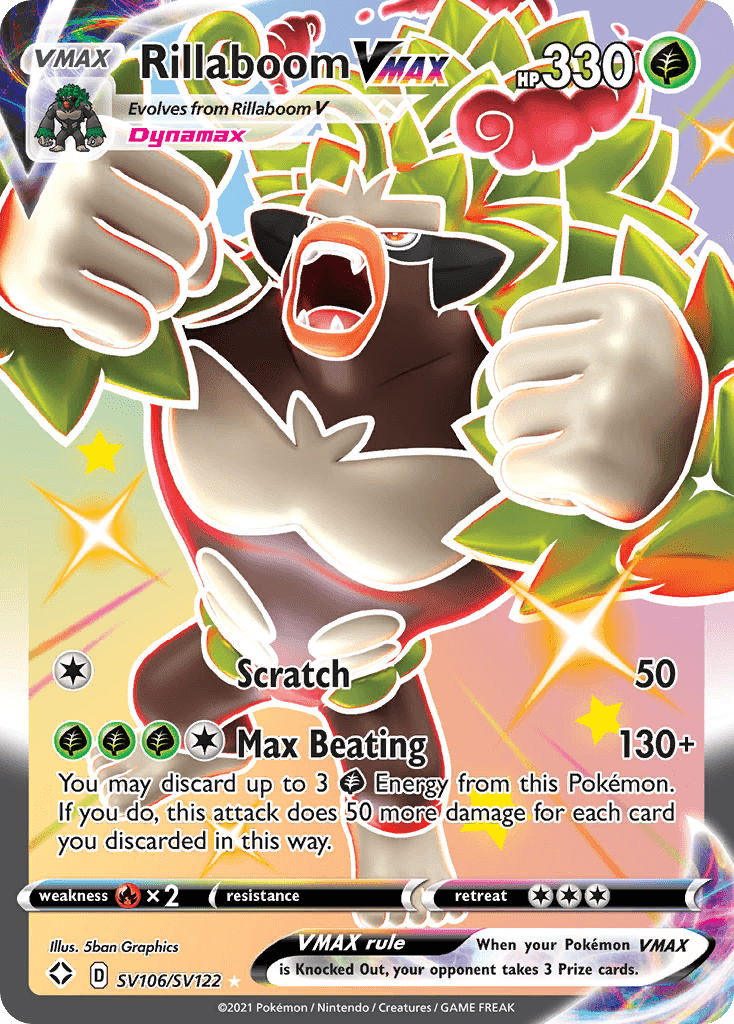 Rillaboom VMAX — Shining Fates Shiny Vault #SV106