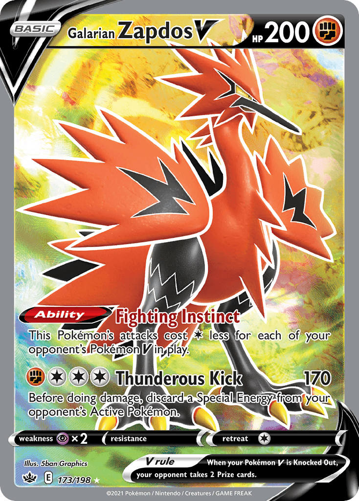 Galarian Zapdos V — Chilling Reign #173