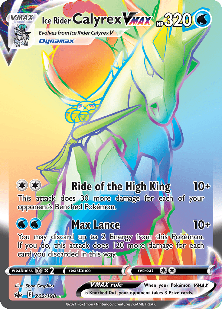 Ice Rider Calyrex VMAX — Chilling Reign #202
