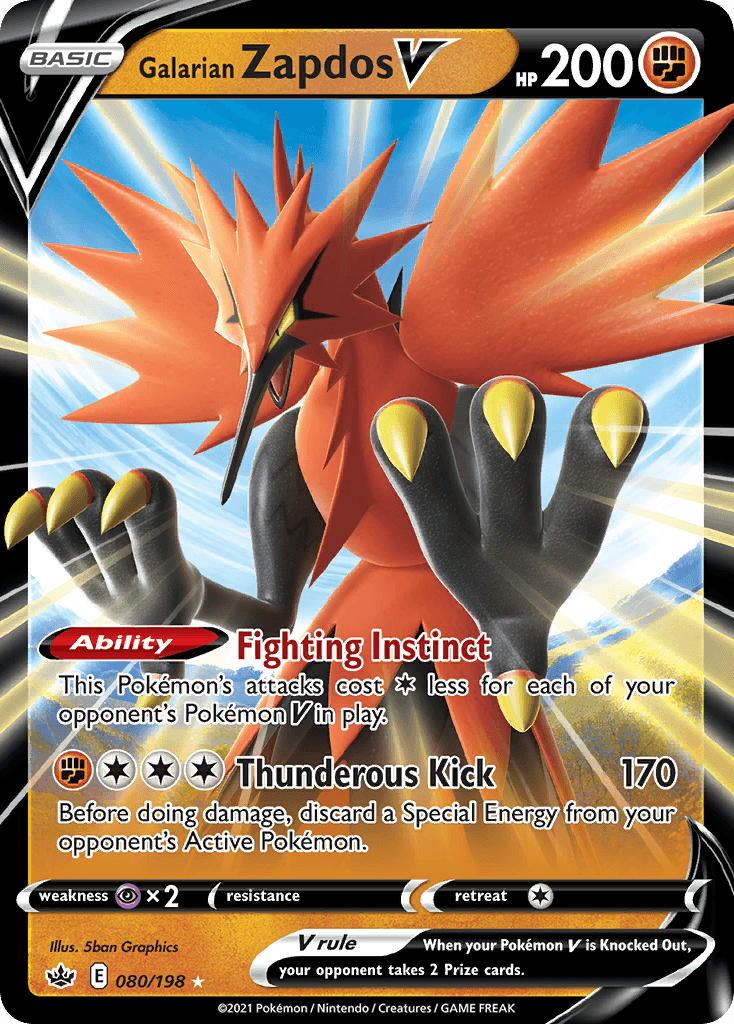 Galarian Zapdos V — Chilling Reign #80