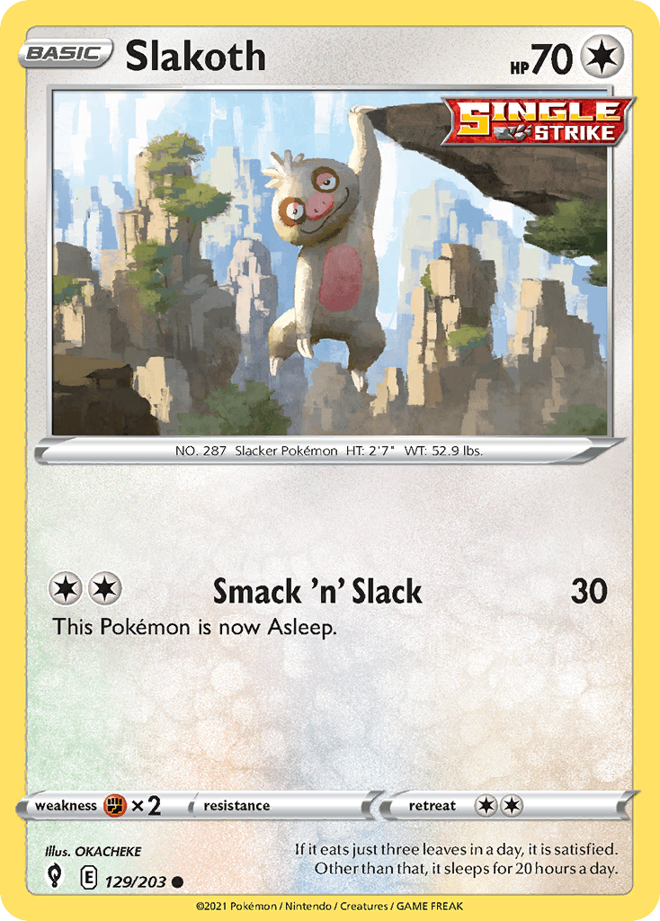 Slakoth — Evolving Skies #129