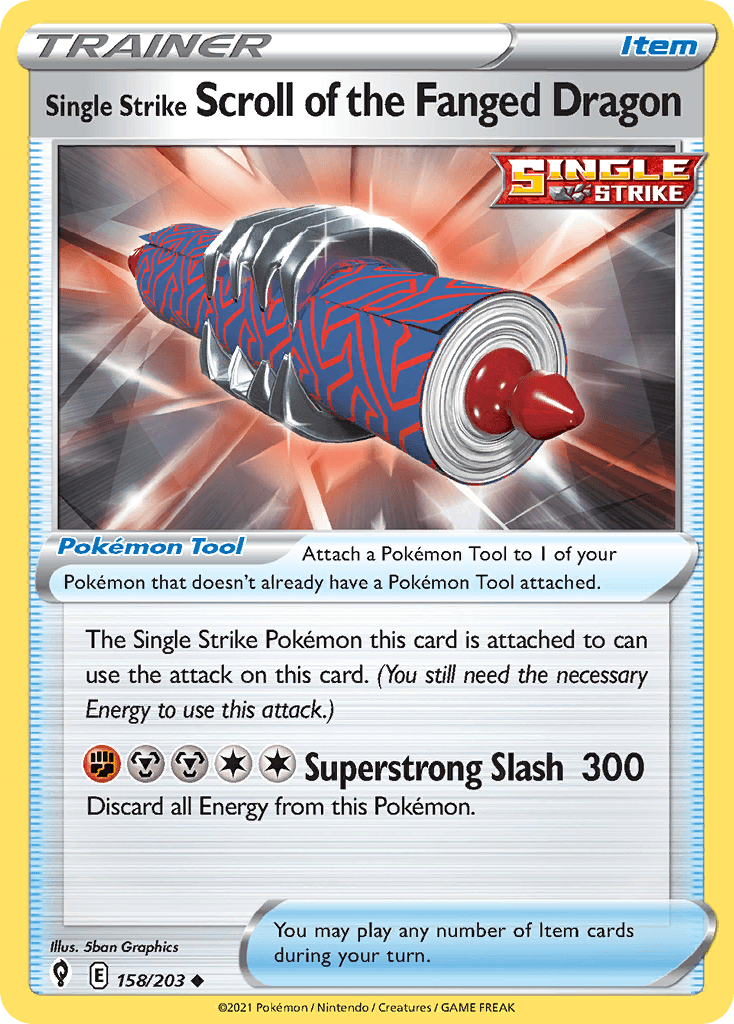 Single Strike Scroll of the Fanged Dragon — Evolving Skies #158
