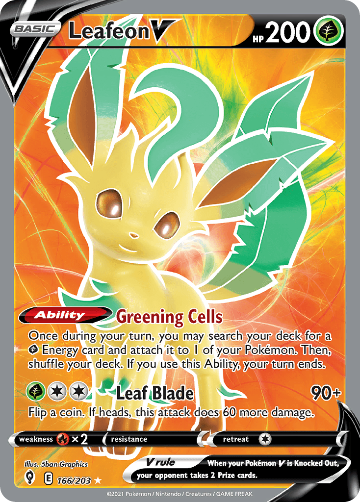 Leafeon V — Evolving Skies #166