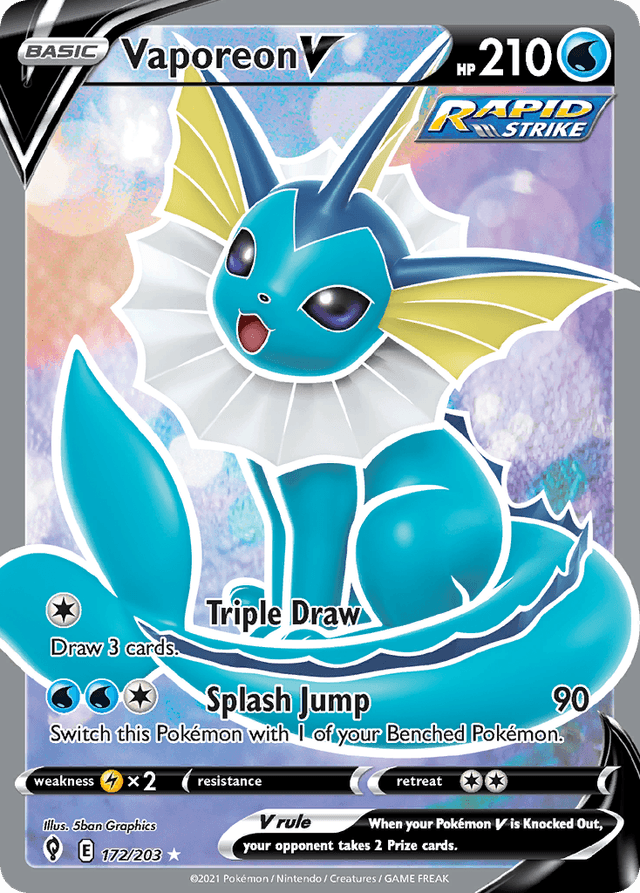 Vaporeon V — Evolving Skies #172