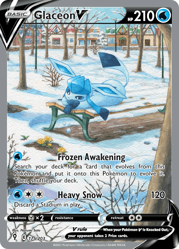 Glaceon V — Evolving Skies #175