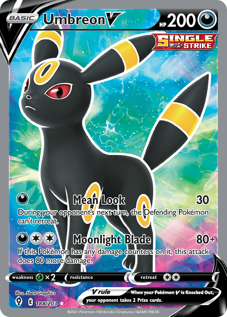 Umbreon V — Evolving Skies #188