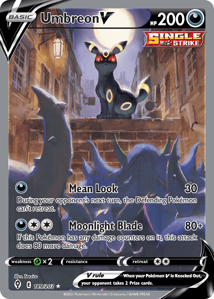 Umbreon V — Evolving Skies #189
