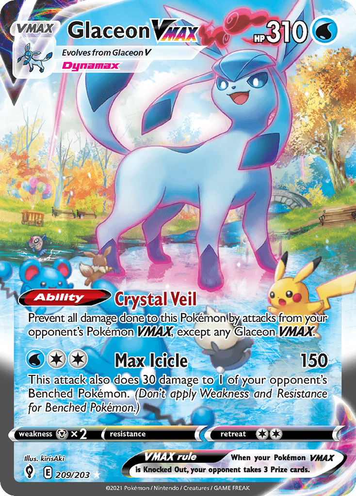 Glaceon VMAX — Evolving Skies #209