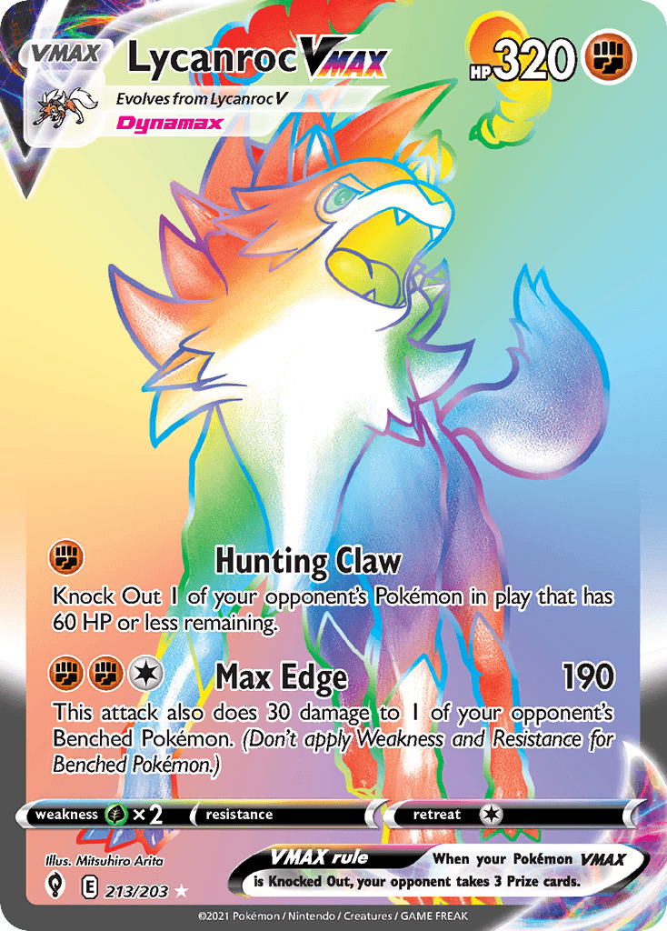 Lycanroc VMAX — Evolving Skies #213