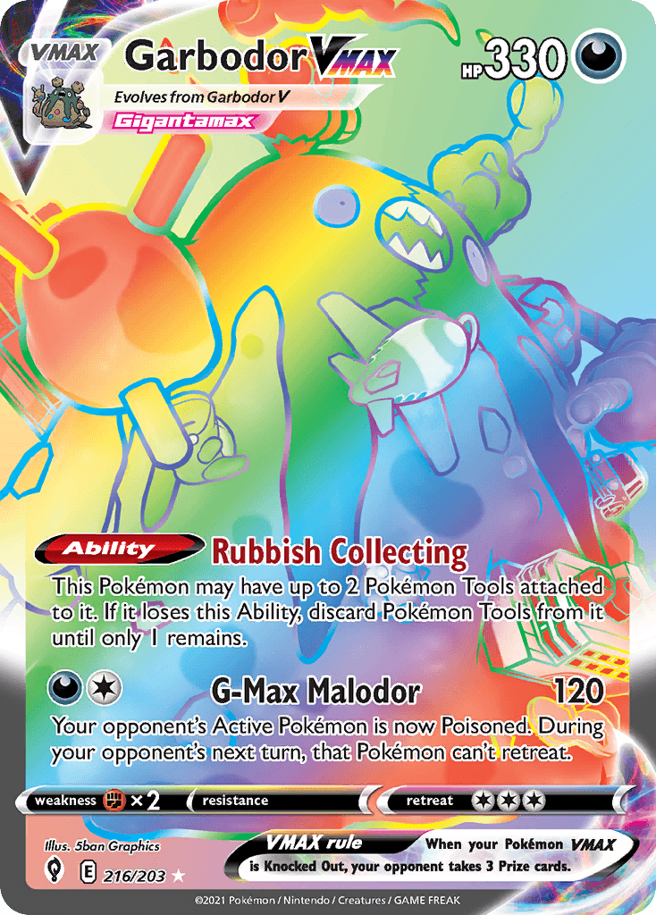 Garbodor VMAX — Evolving Skies #216